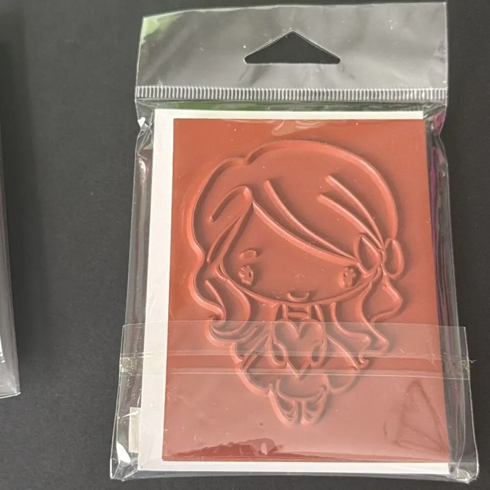 Stamp Lot The Greeting Farm Red rubber flirty valentine Anya and cheeky beach